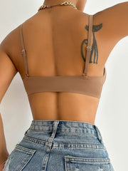 Wireless Front Buckle Triangle Bra for Women