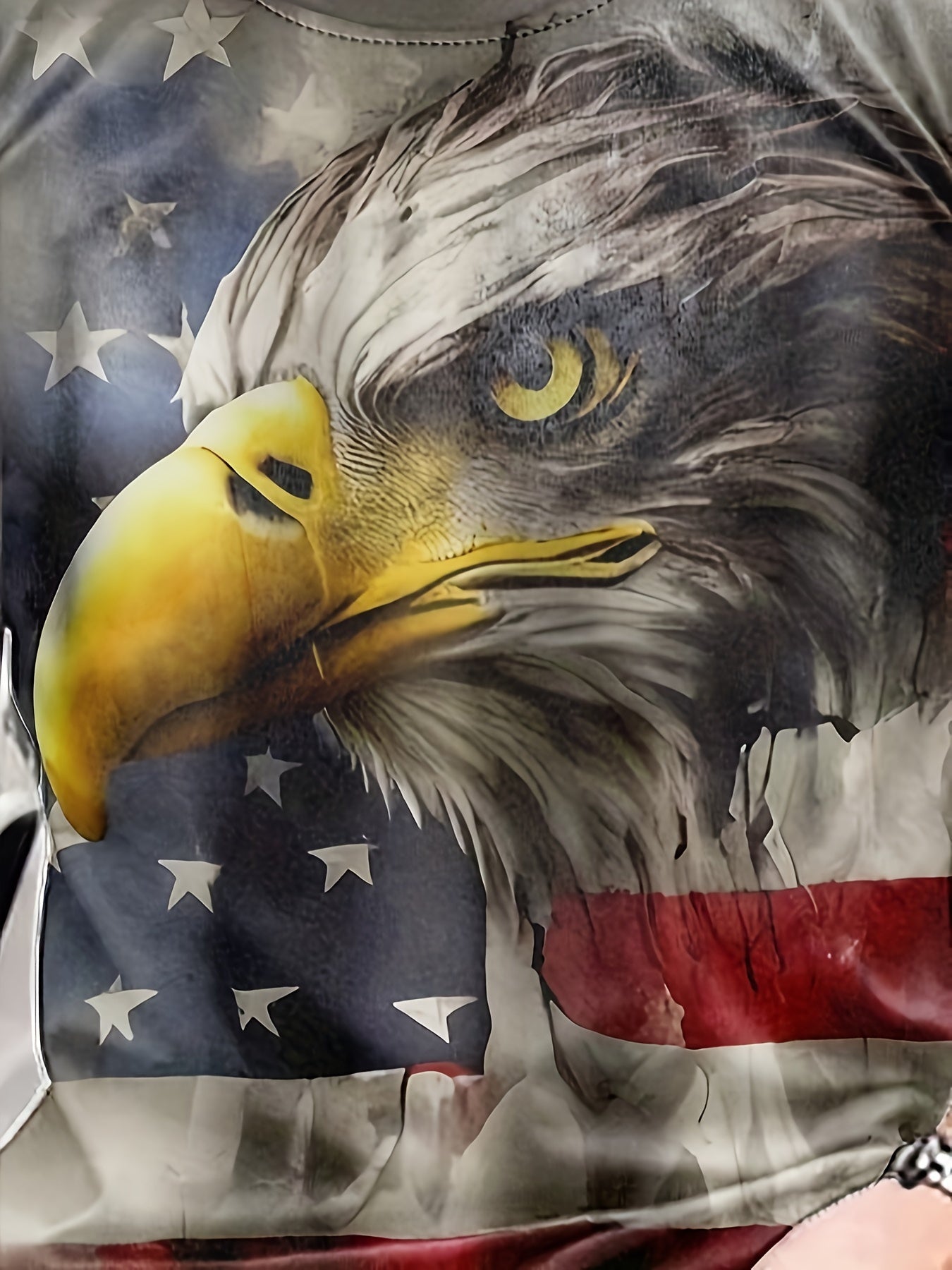 Eagle Pattern Men's Short Sleeve Graphic Tee Summer Clothes