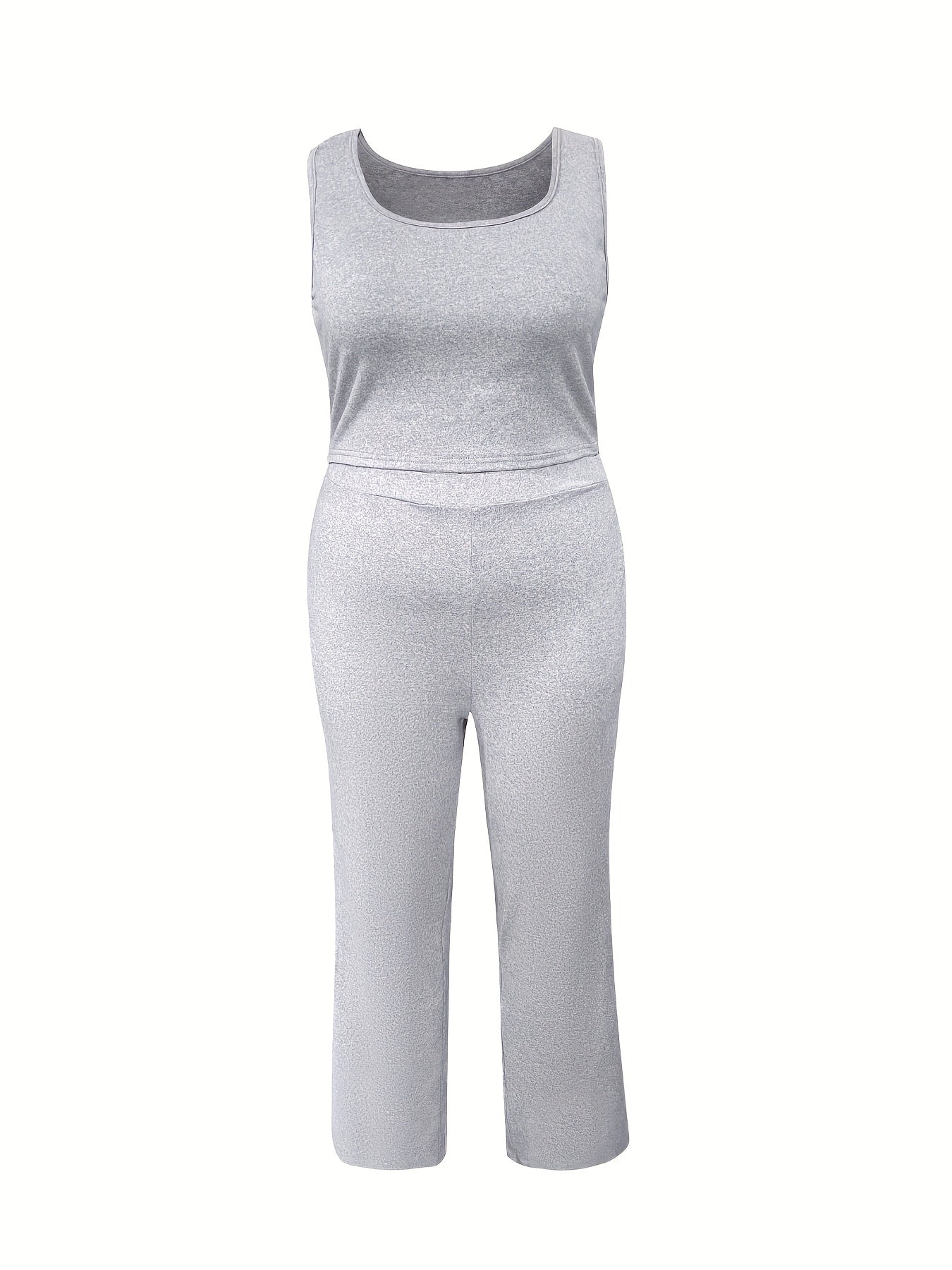 Tank Top & Pants Set Scoop Neck Casual Outfit