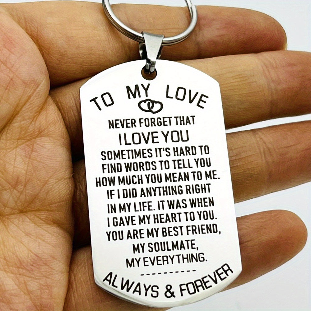 Love Keychain Gift For Husband Wife Anniversary Valentines Birthday