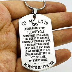Love Keychain Gift For Husband Wife Anniversary Valentines Birthday
