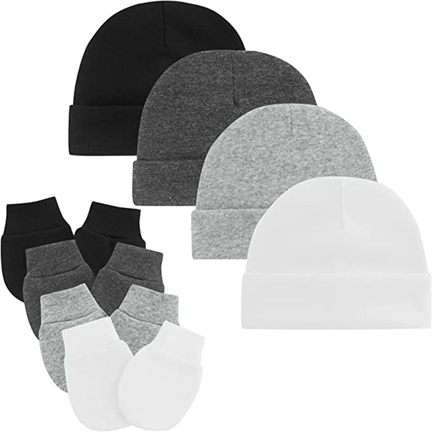 Cute Newborn Baby Beanie & Mittens Set