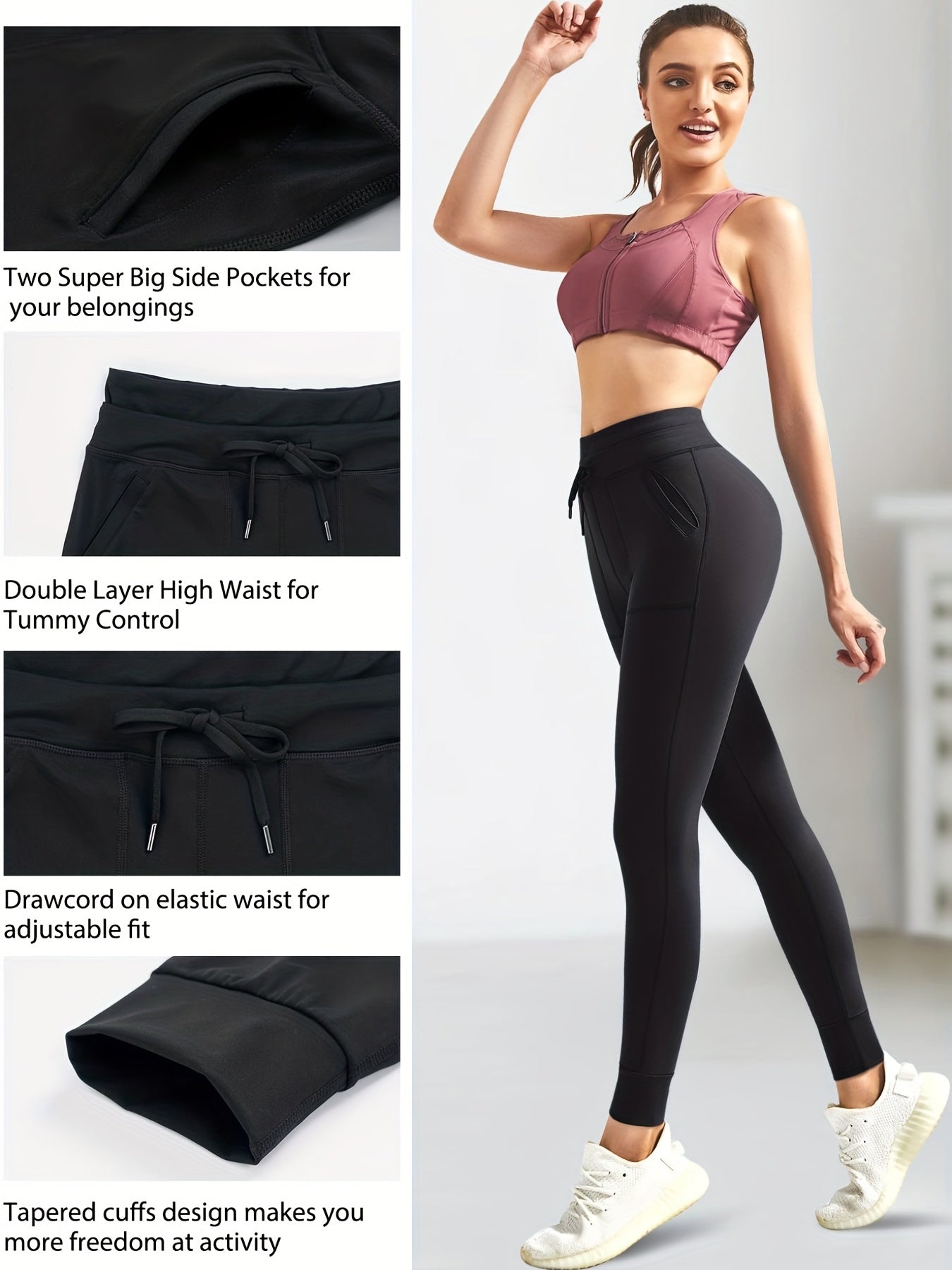 High Waist Yoga Leggings with Butt Lifting Pockets