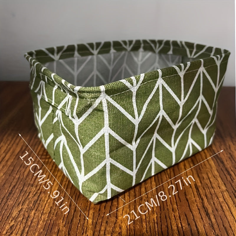 Plaid Pattern Storage Basket Lightweight Versatile Organizer