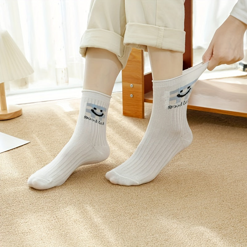 5 Pairs Women's Floral Print Socks