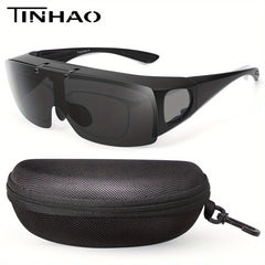 TINHAO Flip Up Polarized Sunglasses For Eyeglasses UV400 Protection