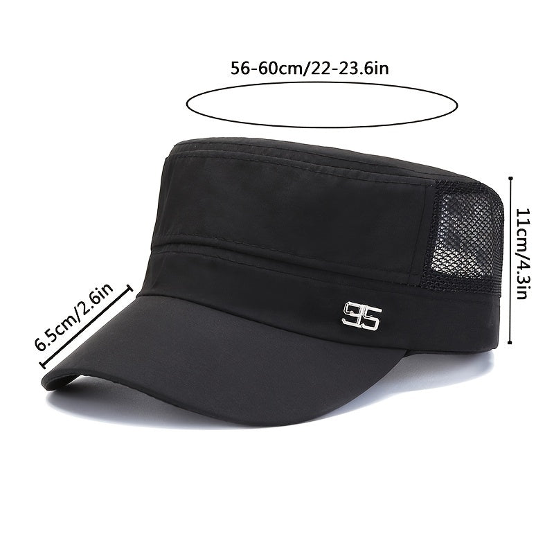 Mesh Flat Hat Adjustable Snapback Baseball Cap Trucker Army Dad Outdoor Hat