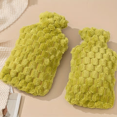 Large Capacity Hot Water Bag with Lid Plush Winter Hot Water Bag