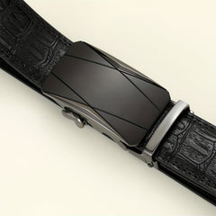 Men's PU Leather Belt Black 40mm Wide