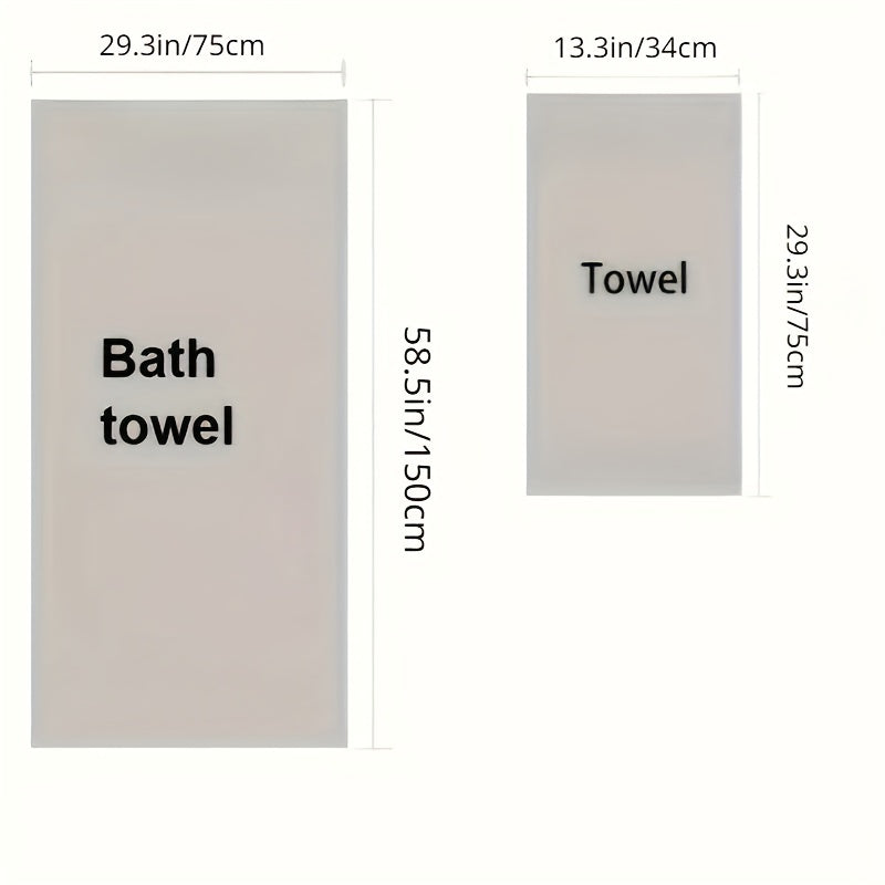 Couple Towel Set Soft Hand Towel Coral Velvet Bath Towel
