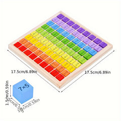 Wooden 99 Multiplication Table Building Blocks
