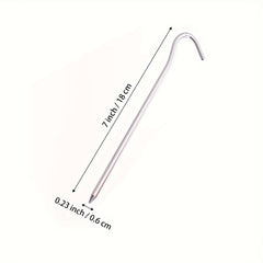 10pcs Aluminum Tent Pegs w/ 2m Rope, Storage Bag - Camp Garden Stake