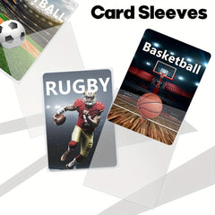 50pcs Soft Clear Baseball Card Sleeves Sports Car Protective Sleeve