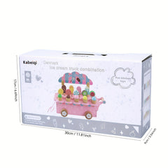 Wooden Playhouse Ice Cream Truck & Dessert Shop Role Playing Toys