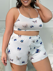 Butterfly Print Cami Top & Shorts Set