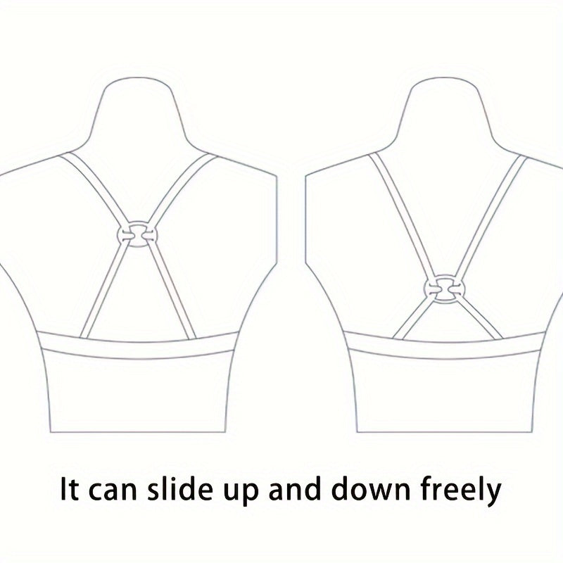4pcs Floral Bra Strap Clips Non slip Buckles Women's Lingerie Accessories