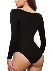 Long Sleeve Bodysuit Tummy Control Butt Lifting Body Shaper