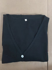 Waffle Knit Long Sleeve Cardigan