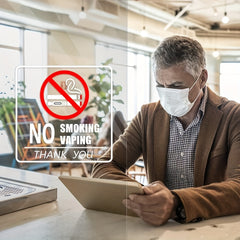 4 Pack No Smoking No Vaping Sign 15 24cmX 15 No Smoking Window Sticker Vinyl