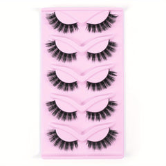 5 Pairs False Eyelashes Thick Fluffy Lashes Extension