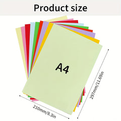 100sheets Colorful Card Printing Paper 100gsm Colored Paper A4 Copy Paper