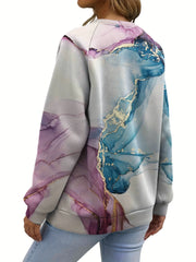 Tie-Dye Crew Neck Sweatshirt for Women