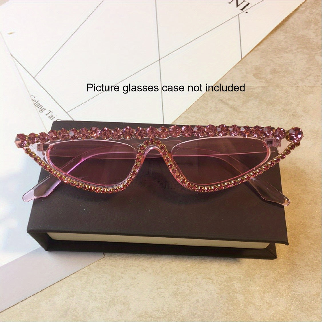 Y2K Rhinestone Cat Eye Sunglasses Small Frame Stylish Women Eyewear