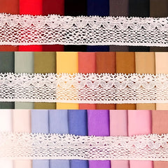 26pcs Cotton Fabric DIY Hair Ring Wind Bronzing Strip Roll Doll Patchwork