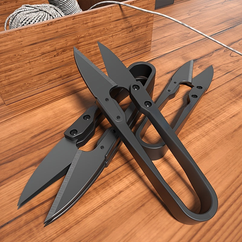 2pcs Carbon Steel Sewing Scissors Trimming Nippers U Shape Clippers