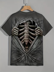 Men's Skeleton T Shirt for Summer Outdoor Activities