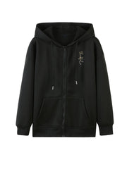 Casual Zip Up Pocket Hoodie Long Sleeve Drawstring Hoodies Sweatshirt