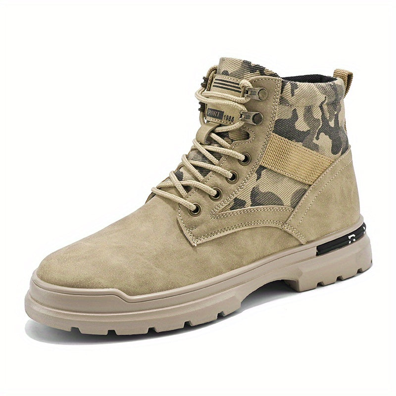 Men's Combat Boots Casual Lace up Walking Shoes Army Boots
