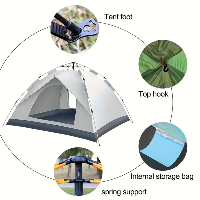 Outdoor 3-4 Person Fully Automatic Camping Tent
