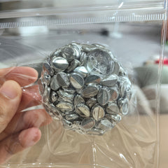 Cyberpunk Silvery Soft Balls Fangsong Toys with Pop Up Beads