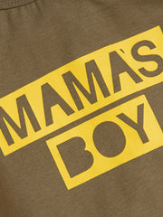 Baby Boys Casual MAMA S BOY Romper & Camouflage Pants Set
