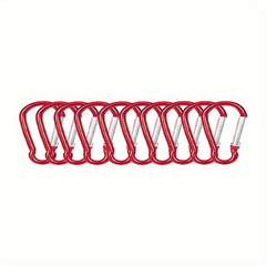 10pcs Aluminum D Ring Screw Lock Buckle Keychain Camping Hiking Fishing