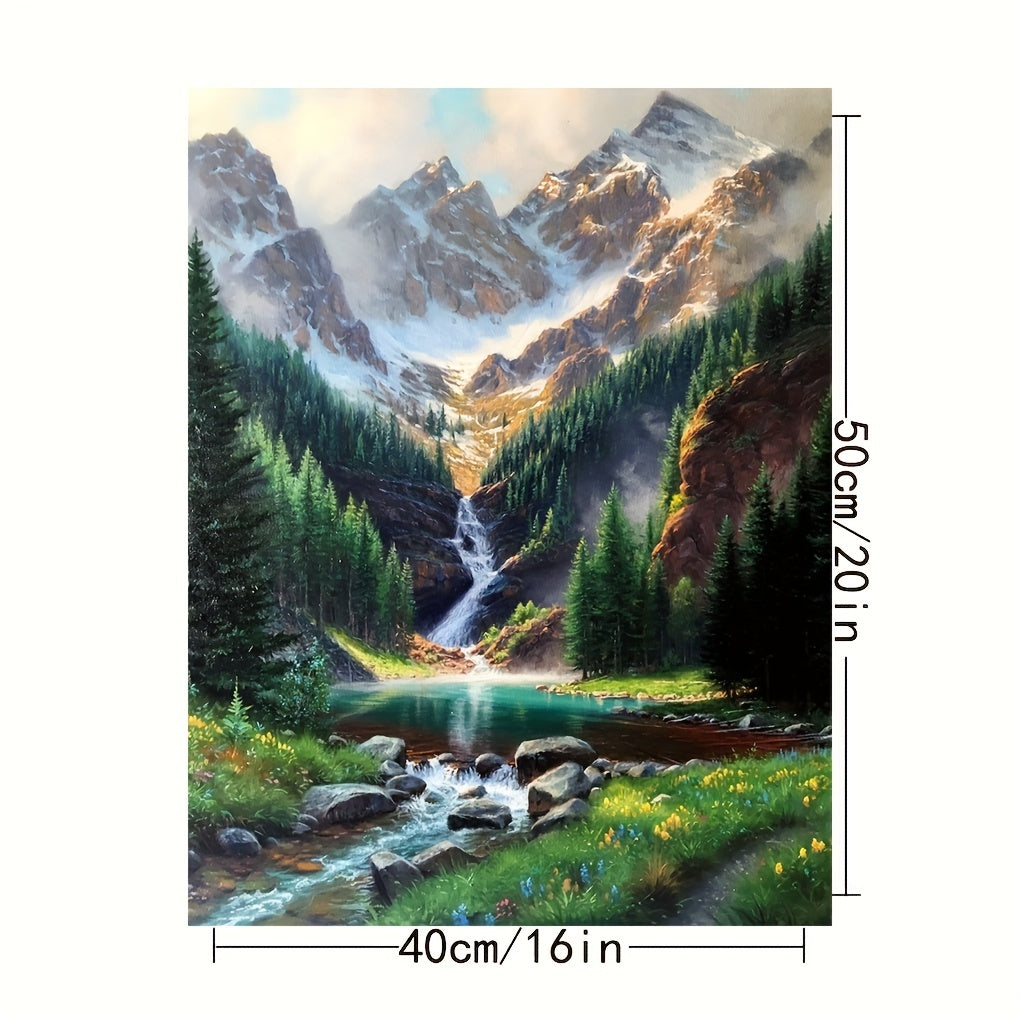 1pc Mountain Water Scenery 40 Painting By Numbers Acryl