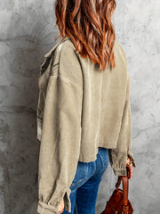 Plaid Print Vintage Jacket Button Front Long Sleeve Outerwear