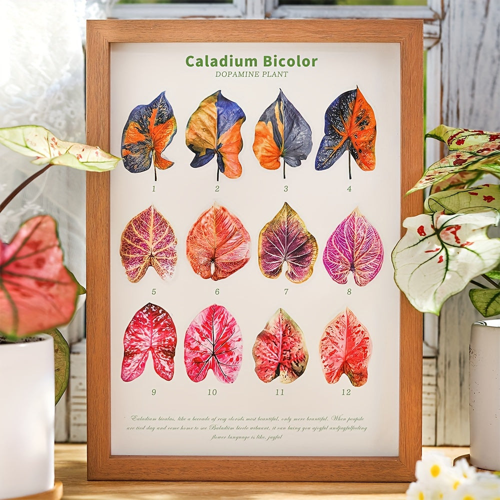 30pcs Simulation Leaf Pet Sticker Pack - Journal Plant Decoration Sticker
