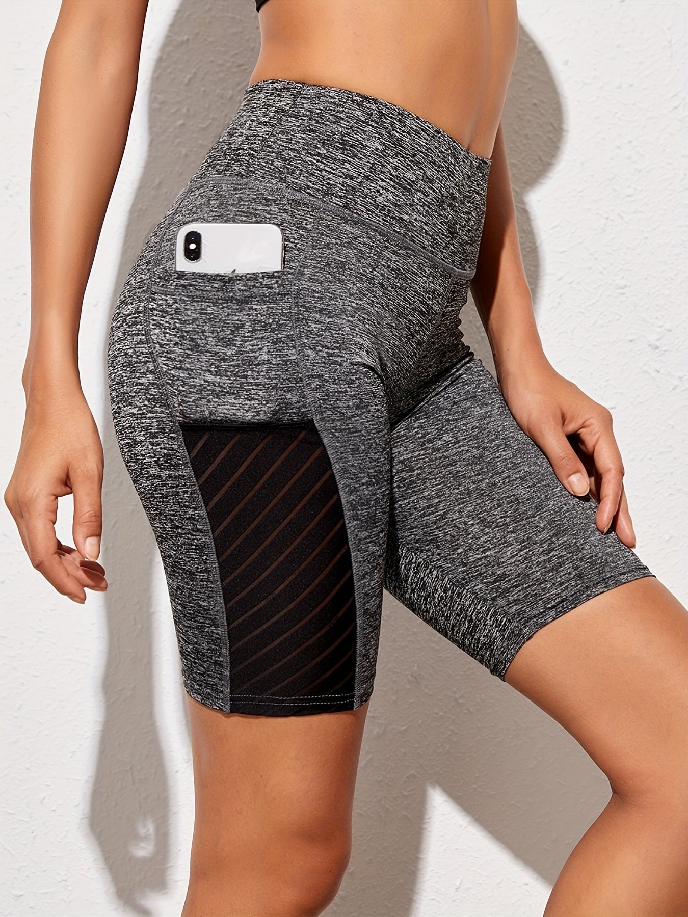 High Waist Yoga Shorts with Pocket for Women