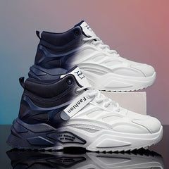 Men's Lace up Gradient Skate Shoes High Top