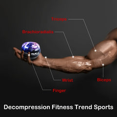 Self Starting Wrist Power Ball Finger Grip Strength Training Device Gyroscope