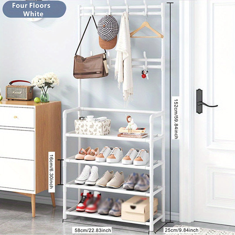 Shoe & Hat Rack Clothing Hanger Storage Combo