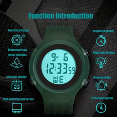 College Style Sports Watch, Waterproof, Luminous Display