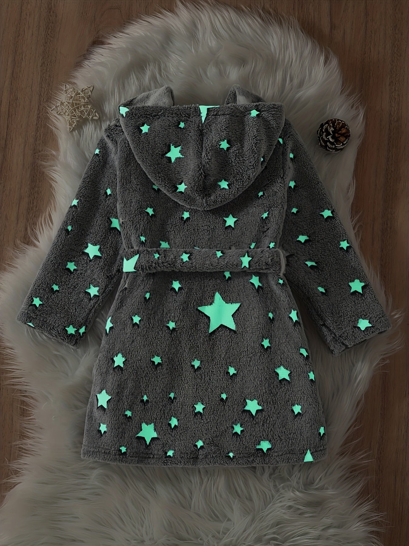 Soft Flannel Hooded Sleeper Robe for Baby Girls
