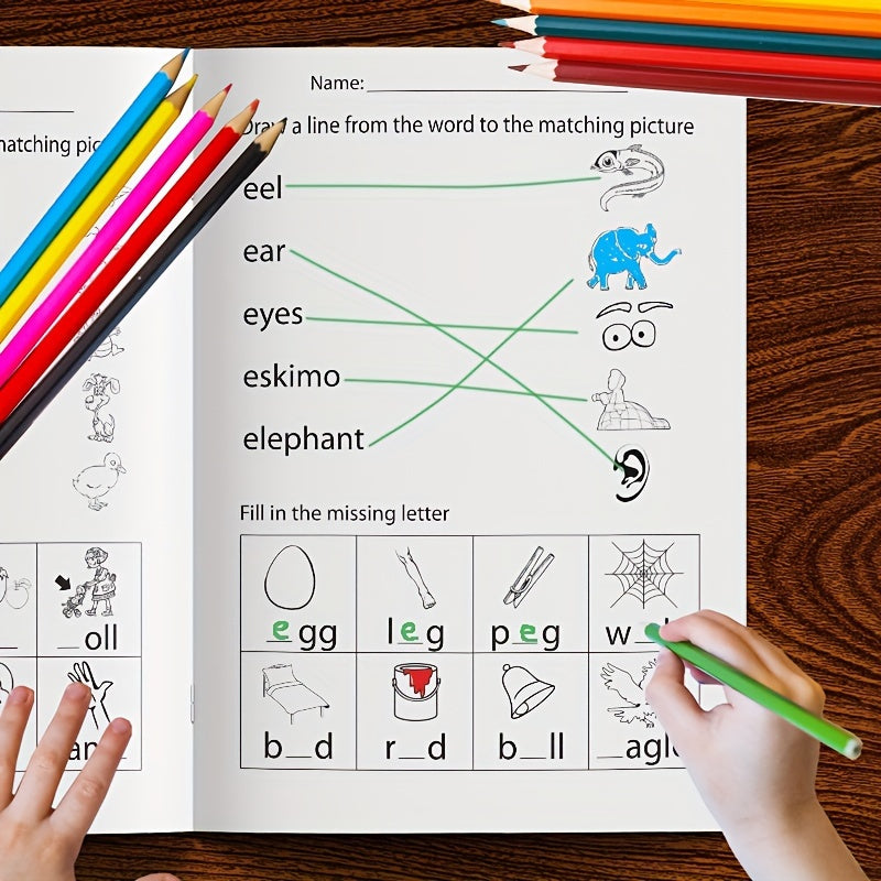 Christmas & Halloween Word Recognition Coloring Workbook for Kids