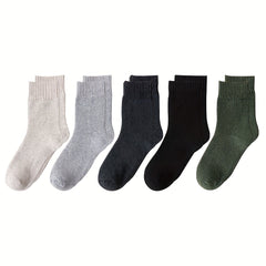 5 Pairs Thick Knit Socks for Women