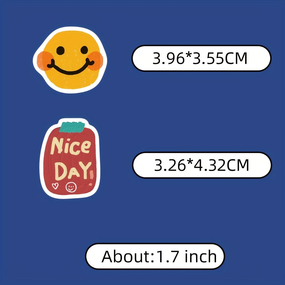 90 Flower Smiley Stickers Small Fresh Waterproof Stickers