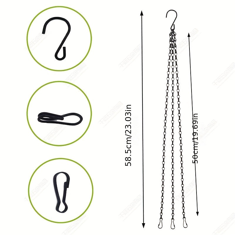 Outdoor Barbecue Flower Pot Chain Double Hook Iron Chain
