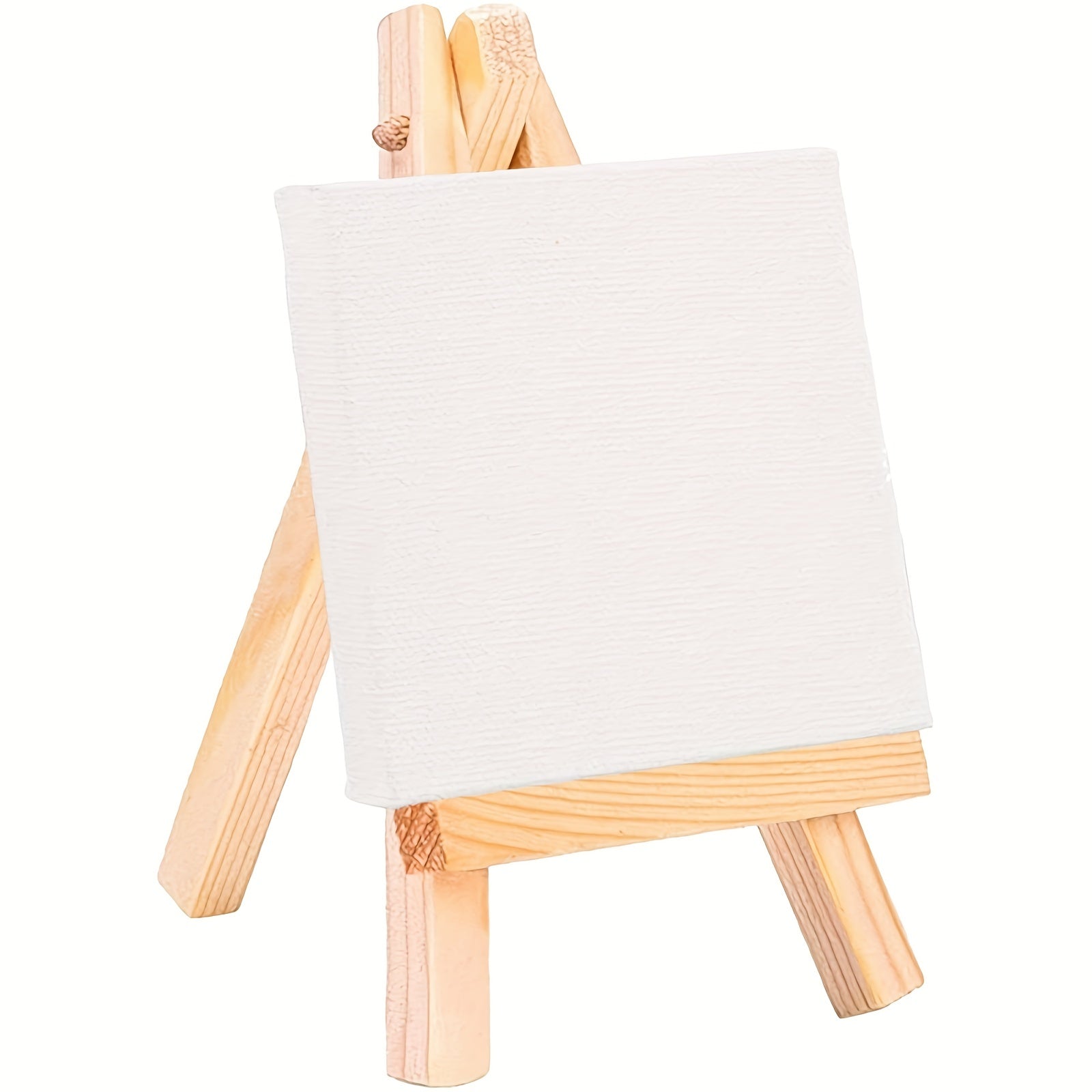 3pcs Mini Canvas Easel Set 7.62x7.62cm Stretched Blank Panels for Painting